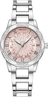 NIBOSI Women Wrist Watches Rotating Dial for Miss&Ladies Luminous Hands Pave Setting Diamond with Stylish Watches Water Resistant