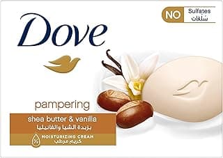 DOVE Pampering Beauty Cream Soap Bar, for all skin types, Shea Butter & Vanilla with 1⁄4 moisturizing cream, 125g