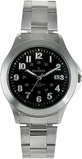 Peugeot PP Men Army Military Style Quartz Weekender Watch with 24-Hour Time & Stainless Steel Bracelet
