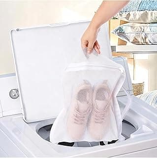 Shoe Laundry Bag for Washing Machine 15 x 16.5 Inches Polyester Mesh Reusable Fast Dry for Sneakers and Shoes