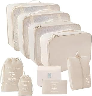 Biliyer Biliyer Travel Packing Cubes Set – 9 Piece Multi-Size Luggage Organizer for Clothes, Shoes, Toiletries & Cosmetics with Mesh Design for Easy Packing and Organized Suitcase