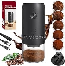 Electric Burr Coffee Grinder,مطحنه قهوه,Portable Coffee Grinder with 40 Externally Adjustable Precision Grind Settings,مطحنة قهوة كهربائية With charging cable and brush(Smooth Surface)