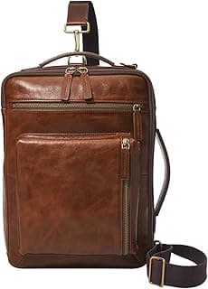 Fossil Men's Buckner Leather Large Convertible Sling Bag