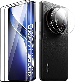 Screen Protector for Xiaomi 13 Ultra, Tempered Glass Film, [9H Hardness][HD Clear][Anti-Scratch] 2 Pack Screen Protector + 2 Pack Camera Lens Protector