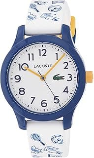 Lacoste White Dial White & Blue Silicone Watch - 2030011