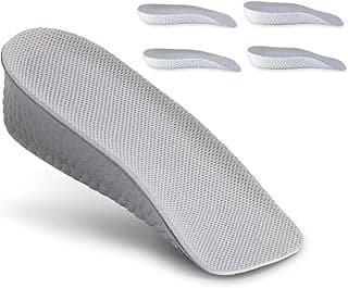 Lonimia 4PCS Height Increase Insoles to Make You Taller, Foot Arch Support Contour Shoes Pads Lifts Orthopedic Heel Lift Cushion Leg Discrepancy Balancer (2 Pairs, 0.6inch & 1inch)