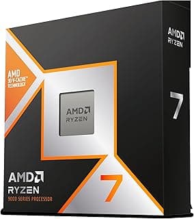 AMD Ryzen 7 9800X3D AM5 Desktop Processor, 8 Cores & 16 Threads, Up to 5.2 GHz Max Boost Clock, Integrated AMD Radeon Graphics, 192GB Max Memory, Dual Channel, 96MB L3 Cache
