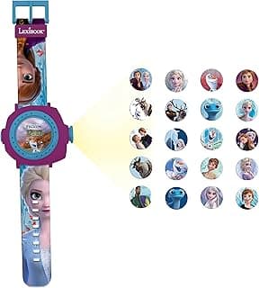 Lexibook Lexibook Frozen 2 Adjustable projection watch digital screen – 20 images of Elsa, Anna and Olaf - for Children/Girls - Blue and Purple –– DMW050FZ