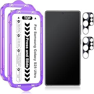 Tempered Glass Screen Protector for Samsung Galaxy S25 Ultra, Pack of 2 Matte Screen Protectors + 2 Camera Protection, 9H Matte Screen Protector (2025 6.8 Inches)