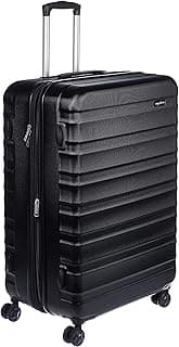 Amazon Basics Hardside Spinner Luggage- 28 inch (71cm), Material: ABS, Black