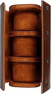 KASTWAVE Watch Storage Box, Watch Roll Premium 3 Slots PU Leather Travel Case Watch Case for Men and Women for Home Storage, Travel, Display