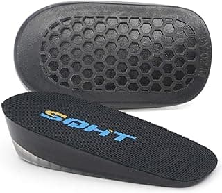 SQHT SQHT's Height Increase Insole - Gel Heel Shoe Lift Inserts, Achilles Tendon Cushion for Men and Women (Large (1" Height))