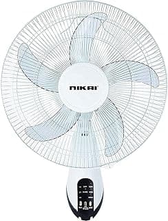 Nikai Wall Mount Fans White,NWF1635T1