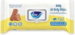 Fine Baby All Body Wipes 72 wipes