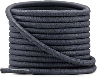 YFINE Waxed Round Shoe Laces: 2 Pairs Wax Oxford Shoelaces for Dress Shoes Boots