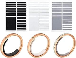 YRQX 57 Pcs Ring Size Adjuster, Multi-Size Foam Inserts for Loose Fit, Invisible Guard for Wide Bands, Black White Grey