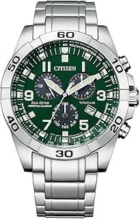 Citizen Men's Eco-Drive Sport Casual Brycen Chronograph Watch, Super TitaniumTM, Perpetual Calendar, Tachymeter 12/24 Hour Time, Alarm, Date