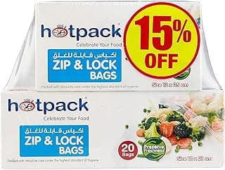Hotpack Hotpack Zipper Lock Bag 18x21cm + 12x25cm COMBO PACK 15%