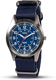 Infantry MDC Mens Military Analogue Quartz Watch 12/24 Hour Army Tactical Wrist Watches for Men Outdoor Camper Work with NATO Strap