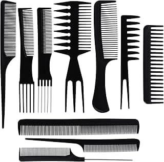 Generic Styling Hair Comb 10PCS Hair Stylists Professional Styling Comb Set Variety Pack Great for All Hair Types & Styles