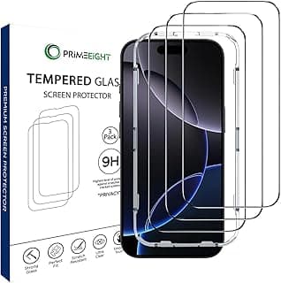 [3 Pack] iPhone 16 Pro Screen Protector 6.1 Inch 9H Hardness Ultra-Thin Anti-Spy HD Bubble Free Screen Protector