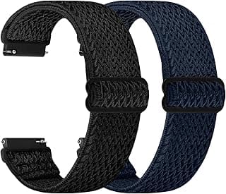 XANS 2 Pack 22mm Nylon Straps Compatible with Redmi Watch 5 Active/Redmi Watch 5 Lite, Soft Band for Garmin Venu 3/2, Amazfit Bip 6/Bip 5 Men Women