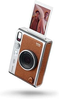 Fujifilm instax Mini Evo Hybrid Instant Camera – Brown (KSA Version, 2-Year Warranty) – Camera + Printer