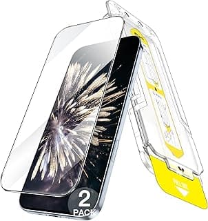 JETech Screen Protector for iPhone Air, 10-Second Super Easy Installation Kit with One-Step Alignment Tray, Anti-Fingerprint Tempered Glass Film, Case-Friendly, 6.5-Inch Display, 2-Pack