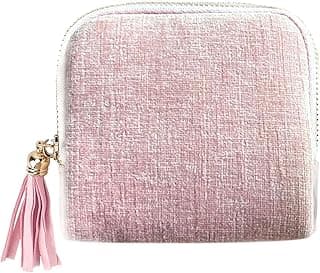 Travel Jewelry Case for Women Girls, Velvet Jewelry Organizer Storage Bag for Bracelet Rings Earring, Tassel Storage Bag (Pink)