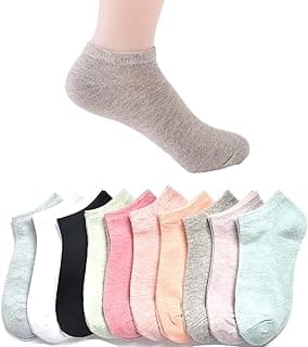 Necomi Color and Shape Mix Sports Women's Socks - Breathable, Comfortable Short/Long Cotton Boat Socks