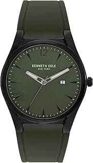 Kenneth Cole New York Mens 3 Hands Quartz Round Grey Silicon Band Watch (Model KC51086003), GREY