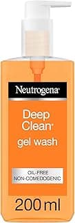 Neutrogena Face Wash, Deep Clean Gel , brightens & clarifies dull , uneven skin for a deep clean leaving skin feeling healthy, 200ml