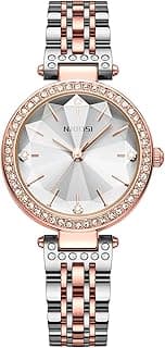 NIBOSI Fashion Women Watches Analog Rose Gold Small Round Dial Women's Watch for Miss&Ladies Diamond Studded with Stylish Watches Waterproof