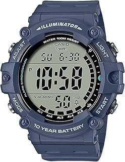 Casio Illuminator AE1500WH Series | 10-Year Battery | LED Backlight | 5-Alarms | 1/100 Sec Stopwatch | Men's Digital Watch