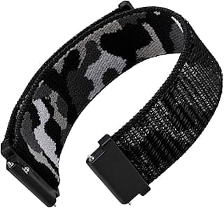 WOCCI Adjustable Nylon Sport Watch Straps with Hook and Loop Fastener, Quick Release Watch Bands for Men and Women, Band Width 18mm 20mm 22mm