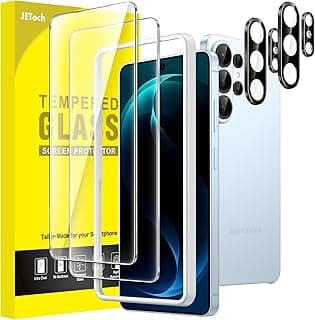 JETech Screen Protector for Samsung Galaxy S26 Ultra with Camera Lens Protector, 9H Tempered Glass Film with Easy Installation Tool, Fingerprint ID Compatible, HD Clear, 2-Pack Each