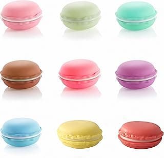 FXBAOJUNDA Cute and Colorful Macaron Jewelry and Pill Storage Box,Giant Macaron Case Container - Keep Your Accessories and Medications Organized and Adorable! (9PCS Multicolor Color)