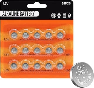 kunying kunying AG6 1.5V Button Cell Batteries (15 Count),lr921 Watch Battery, 371 370 sr920 Equivalent Long-Lasting Power for Watches, Calculators, Toys, Medical Devices - Leakproof Design