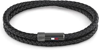 Tommy Hilfiger Casual Core Mens Leather And Stainless Steel Bracelet