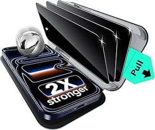 ESR 3 Pack for iPhone 17 Pro Max Privacy Screen Protectors Tempered Glass, High Clarity, 9H Hardness Scratch Resistant, Full Coverage, Military-Grade, Shatterproof, Screen Guard with Ultra Fit Tray