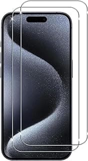 Pack of 2 Screen Protectors, 9H Tempered Glass Screen Protector for iPhone 16 Pro Max