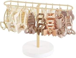 Tazweeq Tazweeq Metal Claw Clip Organizer Hair Claw Holder for Women and Girls Accessory Storage Display Stand for Women and Girls, Gold