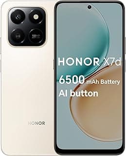 Honor X7d 4G Smartphone, 8GB RAM 256GB ROM, Dual SIM, 6500mAh Battery, 108MP Camera, 6.77" 120Hz Display, Desert Gold – Middle East Version