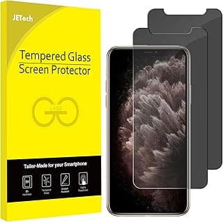 JETech Privacy Screen Protector for iPhone 11 Pro Max and iPhone Xs Max 6.5-Inch, Anti Spy Tempered Glass Film, 2-Pack