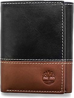 Timberland Men's Leather Trifold Wallet with ID Window