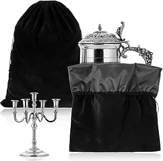 LEIFIDE LEIFIDE 2 Pcs Christmas Large Silver Storage Bags 24" x 30" Anti Tarnish Cloth Bags Black Jewelry Bag Drawstring Pouch Cloth Gift Bags for Gift Watch Silverware Flatware Bracelet
