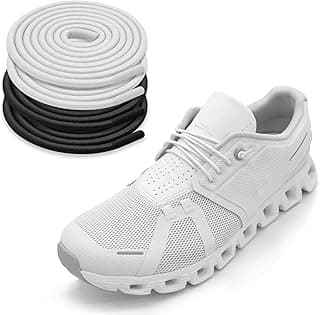 NDTEZUGT 2 Paare Elastische dünne Schnürsenkel für On Cloud 5 Running Schuhe, 2.5mm dehnbare runde ohne binden Gummi Schuhbänder als Ersatz für Turnschuhe, Elastic Shoe Laces