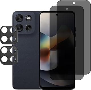 [2+2] Moninsta for Motorola Moto G56 5G Privacy Tempered Glass, Anti-Spy Screen Protector + 3D Camera Lens Protection, 9H Hardness Anti-Scratch Protective Glass