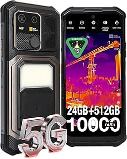 AGM G3 Pro 5G Rugged Smartphone with Thermal Camera(512x384, 25FPS), Waterproof,(12+12) GB+512GB[TF 1TB], Gemini AI, MTK 7300, Camping Light, 10000mAh, NFC,Wireless Charging,OTG, 5W Speaker