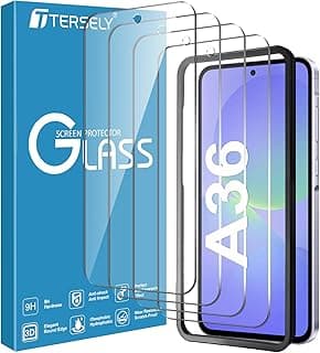 [4-Pack] T Tersely 9H Tempered Glass Screen Protector for Samsung Galaxy A36 5G, Case Friendly, Ultra-clear, Shatterproof Anti-Scratch Film Screen Protector